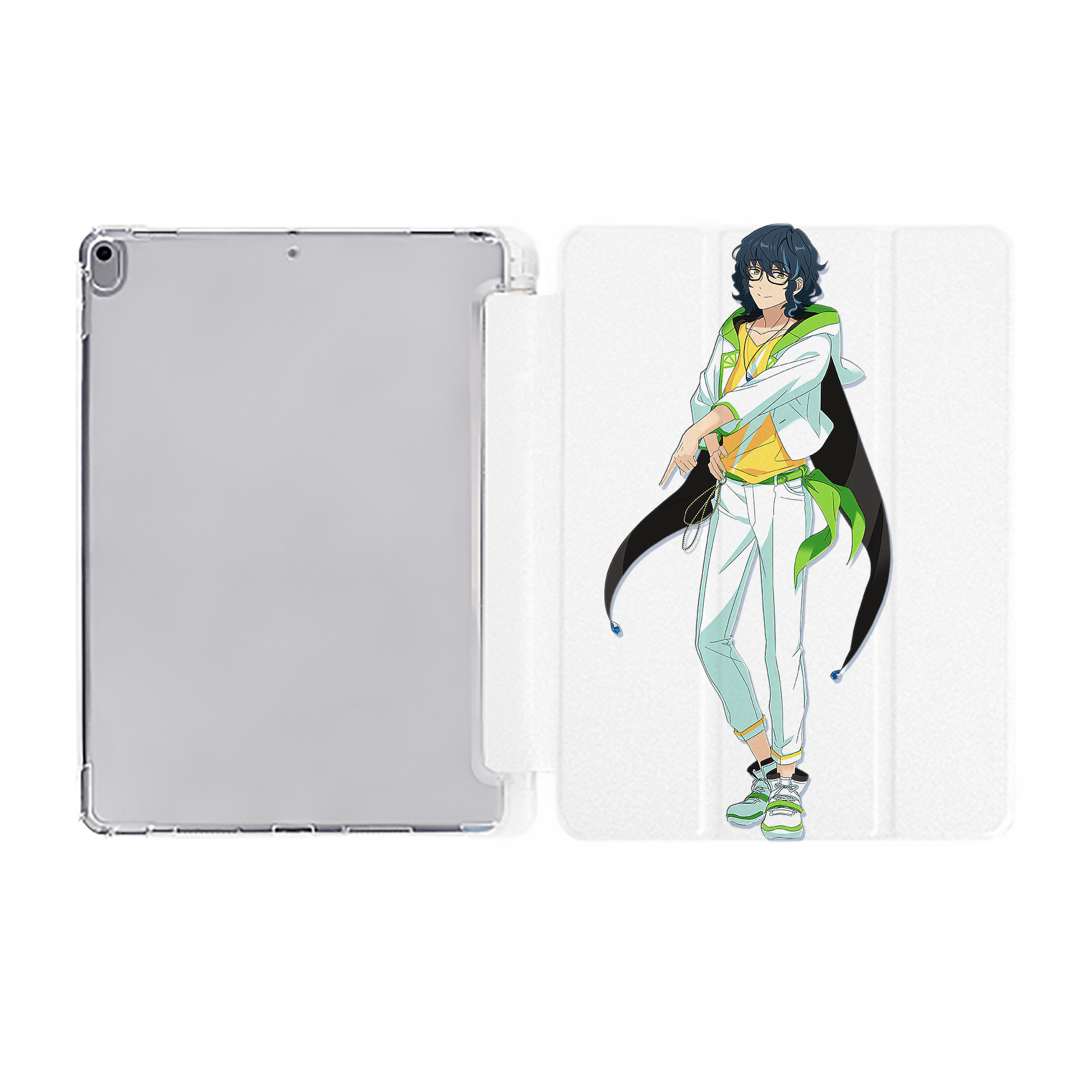 （画像用） あんさんぶるスターズ! Ensemble Stars IPad ケース ペン収納付き 三つ折りスタンド PUレザー×シリコン 対応機種9.5/10.5/10.9インチ